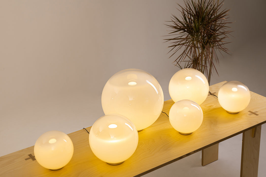 Ambient glass lighting installation for hotel and fine dining interiors