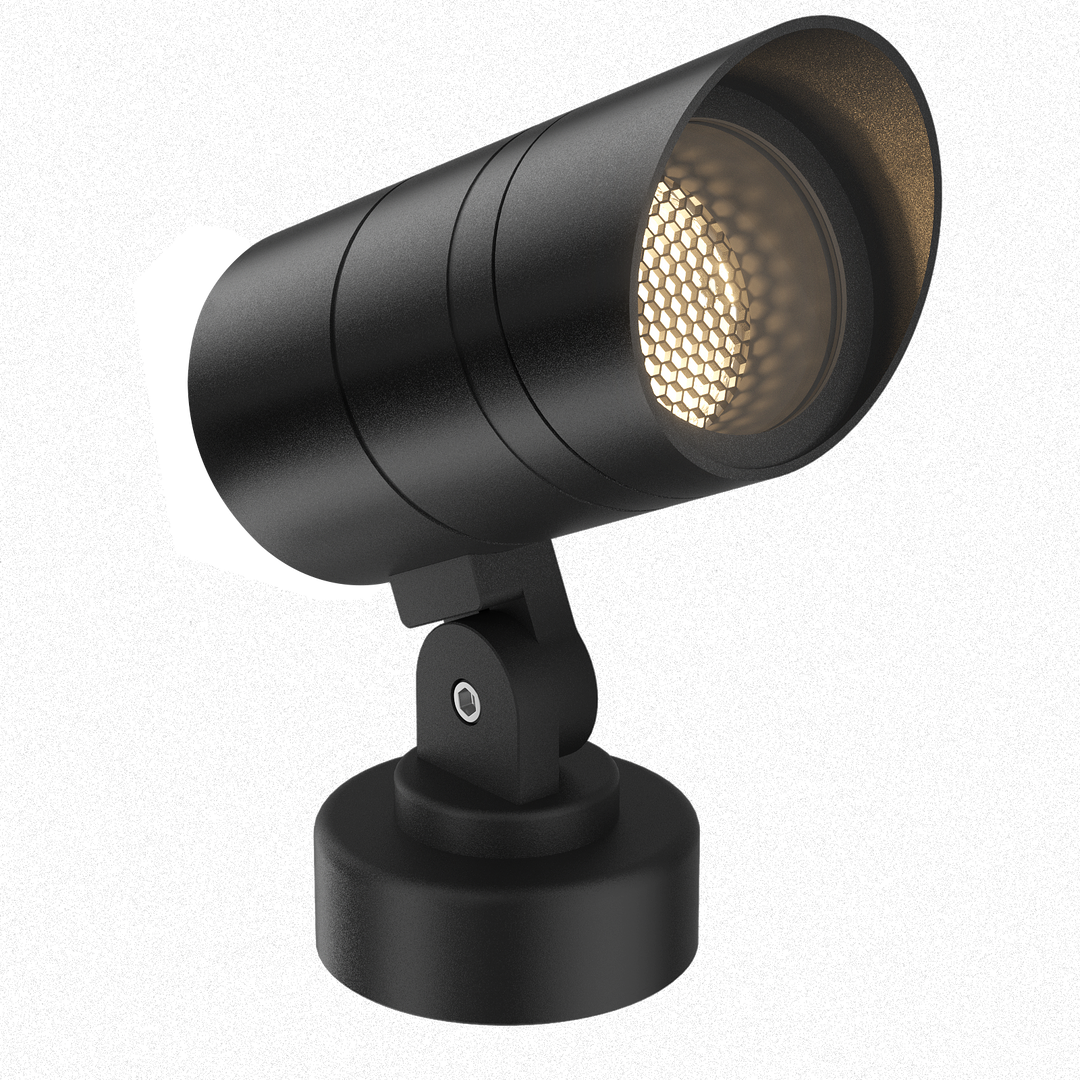 Anti-glare LED spike light with honeycomb louvre for outdoor use