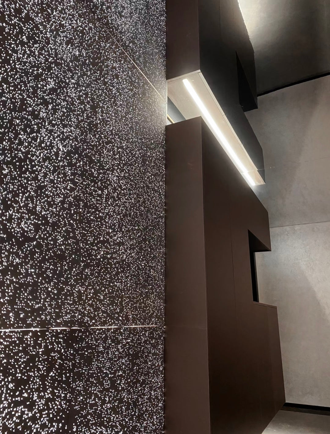 Architectural transparent concrete wall panel with integrated lighting
