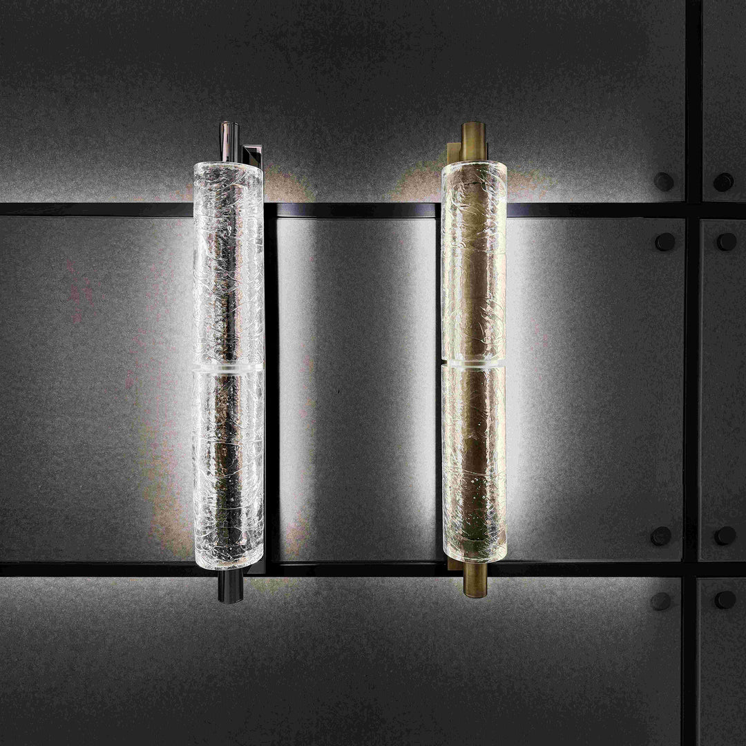 Arctic Wall Lamp modern crystal LED wall light with polished metal finish for luxury hallway ambient lighting