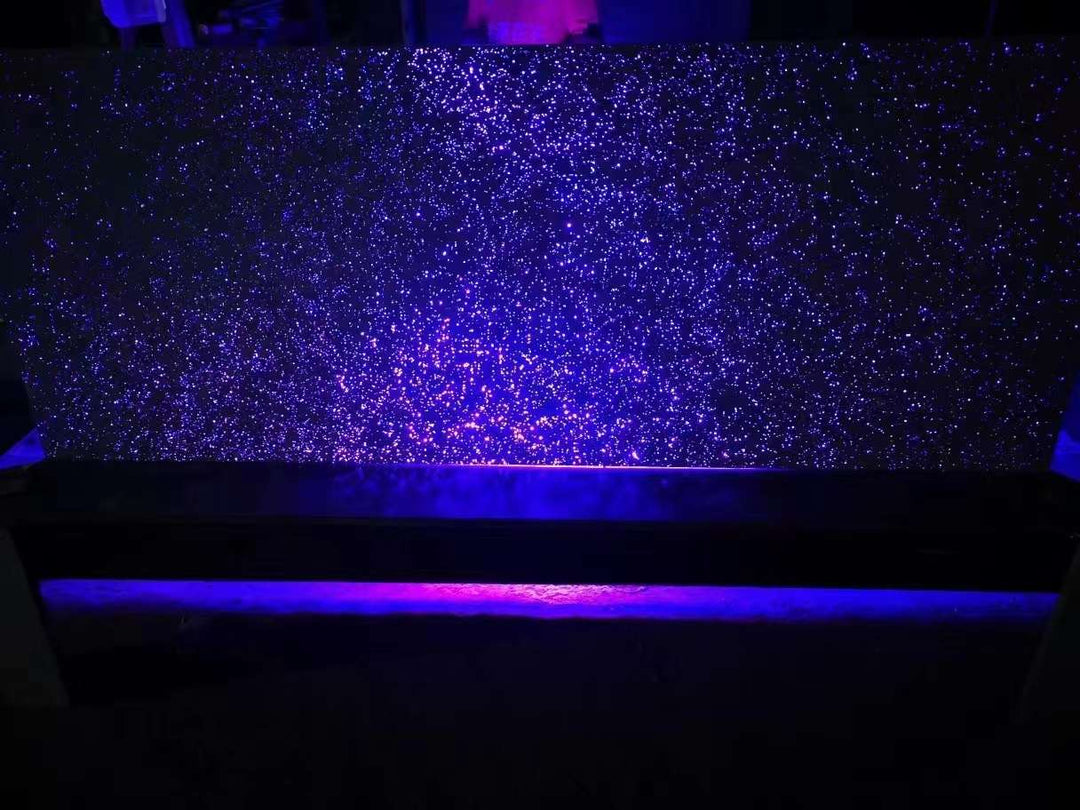 Backlit aluminium foam wall panel demonstrating soft light diffusion through metal structure