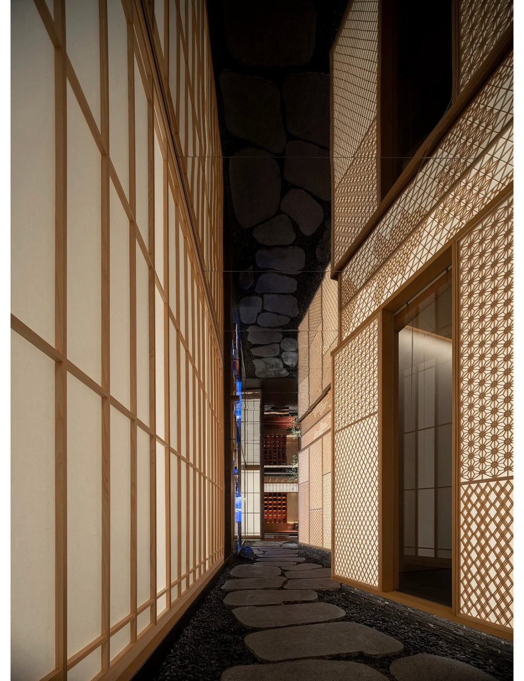 Bamboo decorative wall panels used in commercial interior design for feature walls and partitions