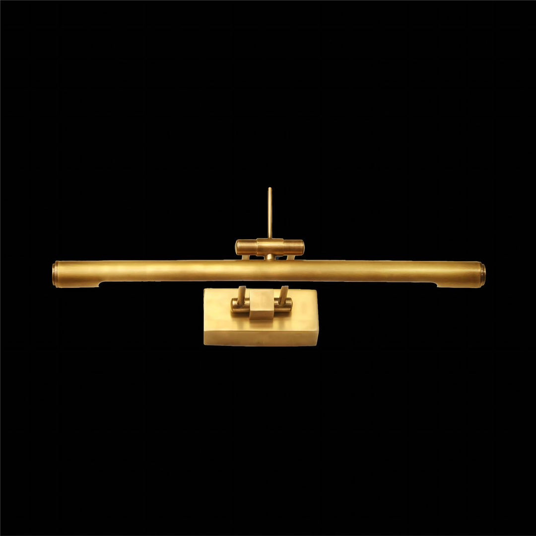 brass artwork accent wall light with built in led picture lighting on a black background luxury designer wall light