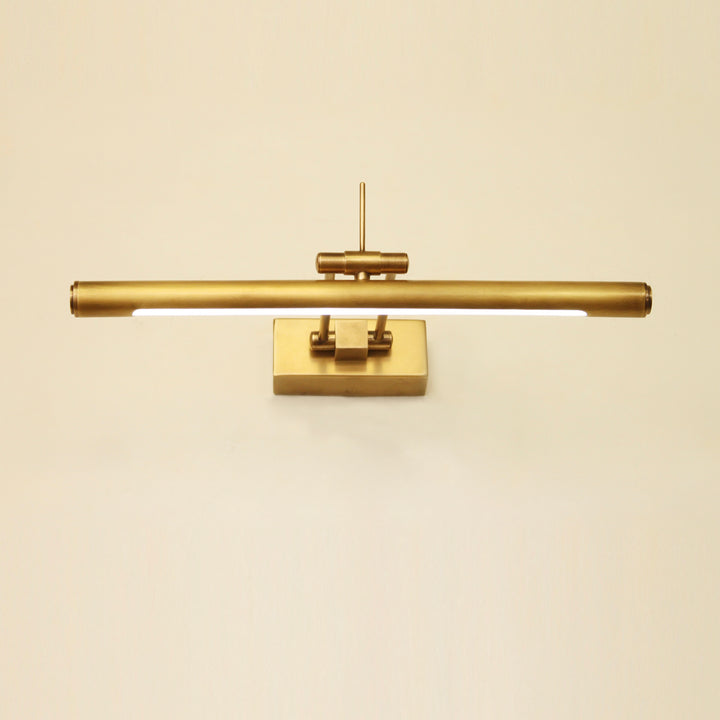 brass artwork accent wall light providing focused led picture lighting highlighting artwork in a contemporary interior