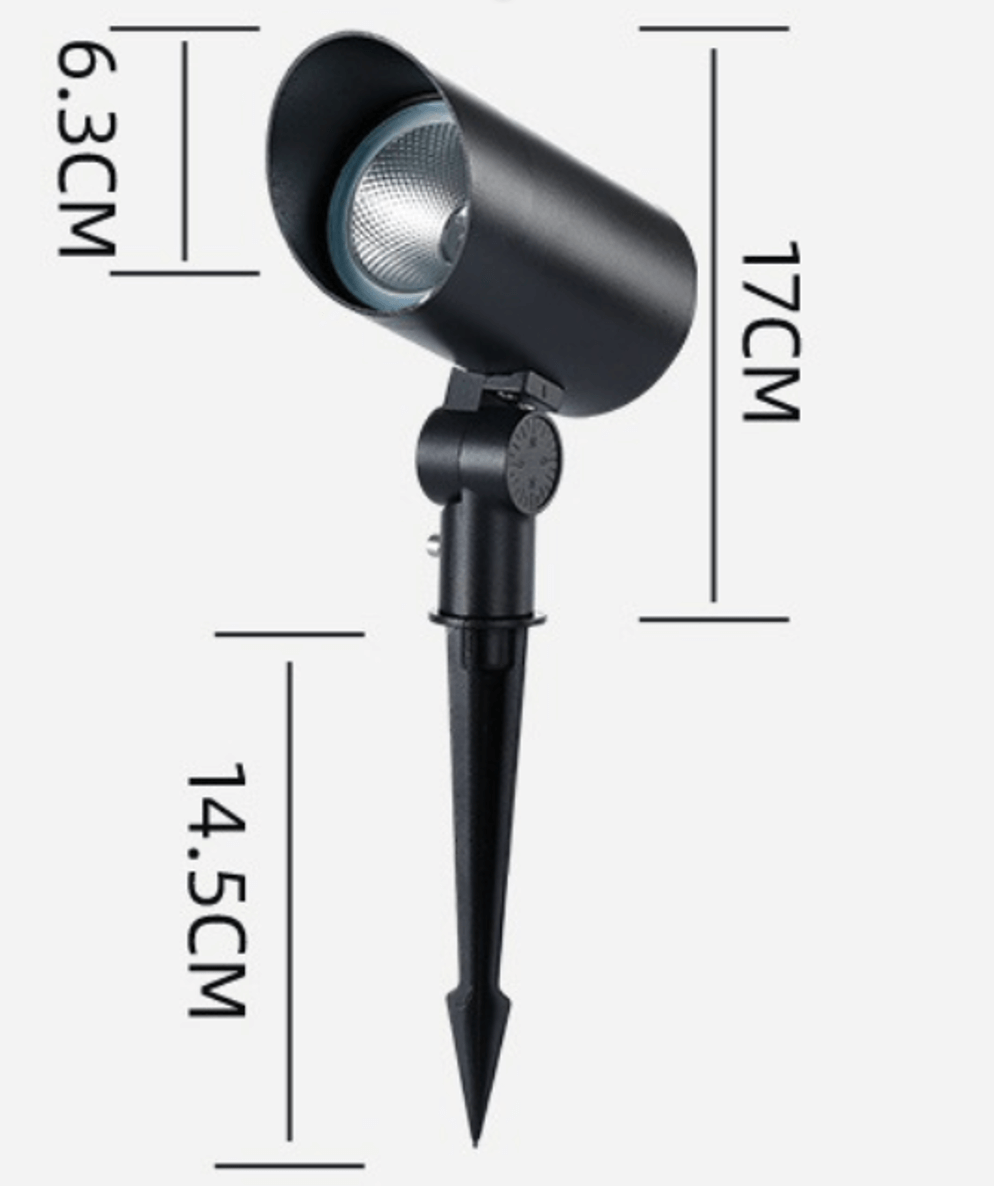 CDL adjustable spike light dimensions for garden installation