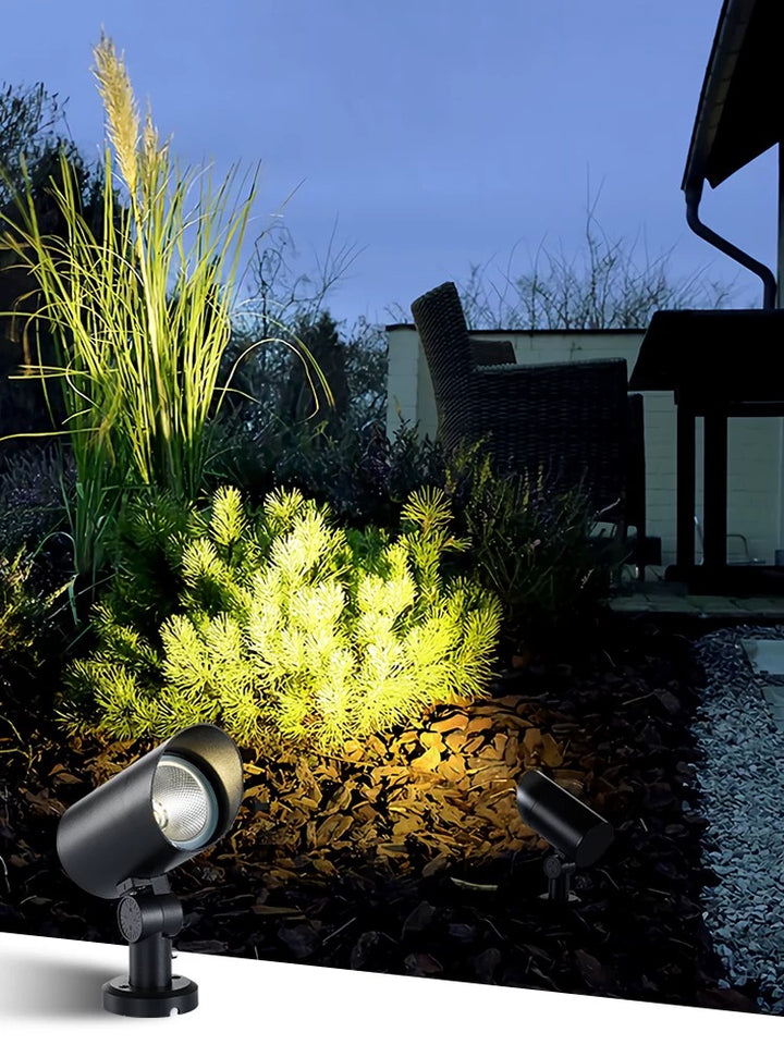 Affordable outdoor garden lighting using CDL adjustable spike light