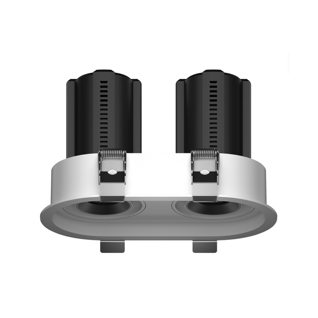 Classic Double DL10 Ø75 LED high CRI recessed spotlight dual head for architectural lighting