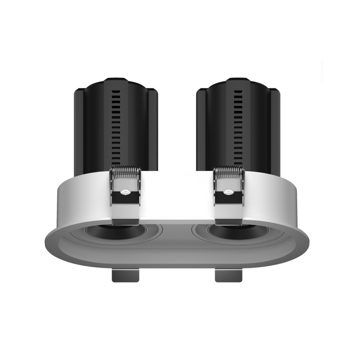 Classic Double DL10 Ø75 LED high CRI recessed spotlight dual head for architectural lighting