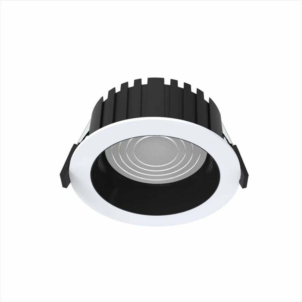 Commercial high CRI LED downlight angled view Essential Commercial 30 recessed fitting