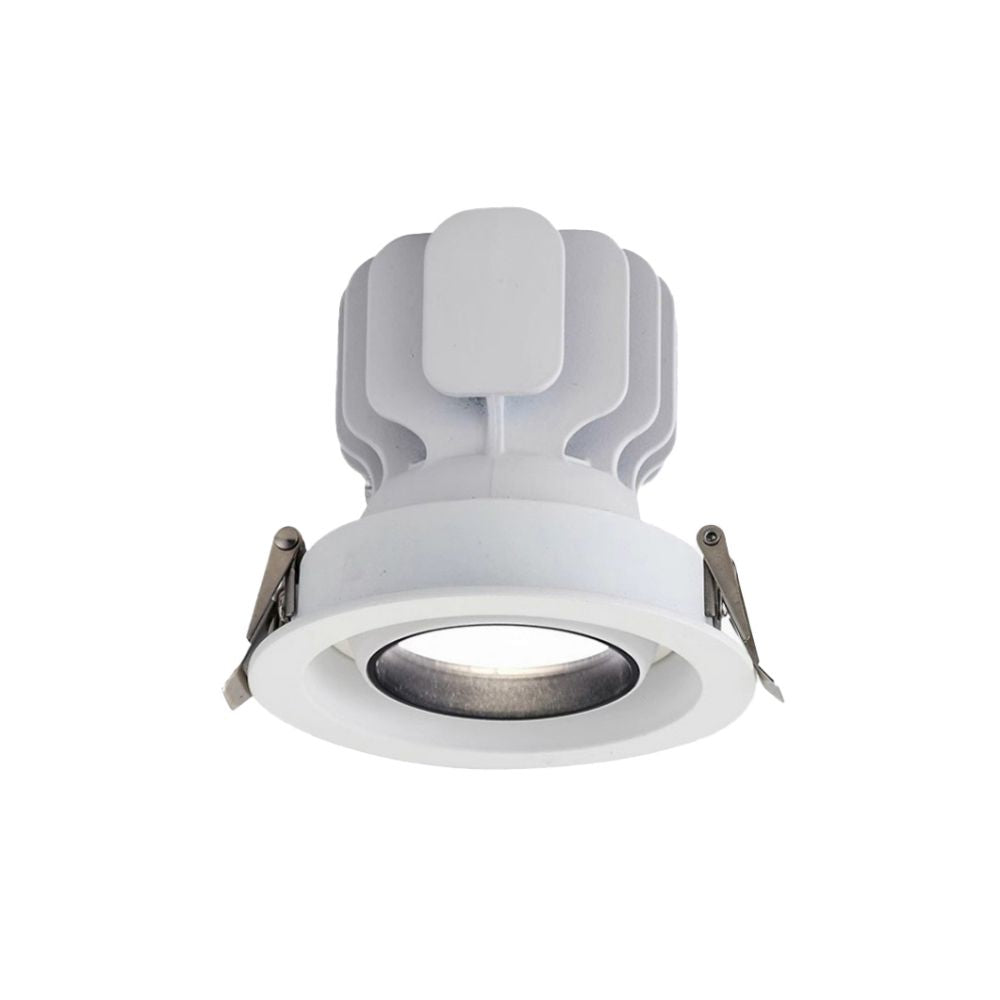 Commercial recessed LED downlight with adjustable optic for retail and hospitality lighting projects