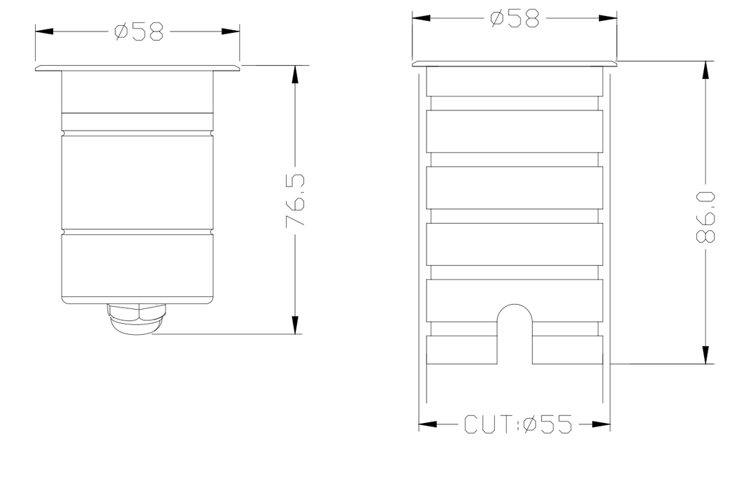 BU02 Pro 55 In-ground Projector