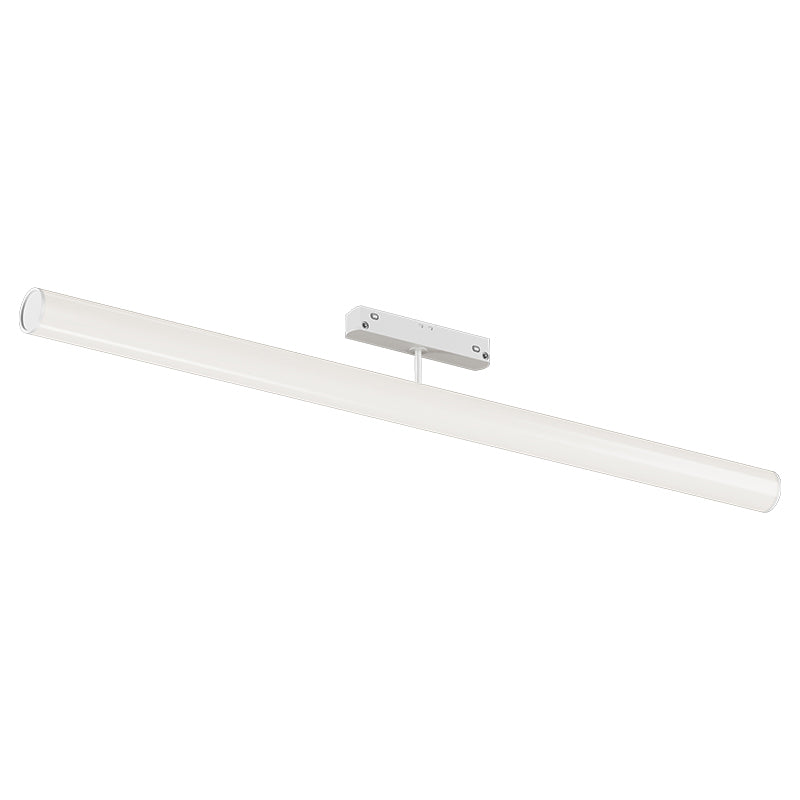 DC48V magnetic track tube light featuring full 360 degree diffused light output, cylindrical ambient lighting module for magnetic track systems in residential and boutique hospitality spaces
