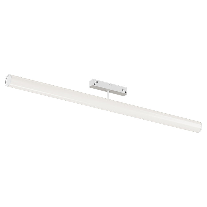 DC48V magnetic track tube light featuring full 360 degree diffused light output, cylindrical ambient lighting module for magnetic track systems in residential and boutique hospitality spaces
