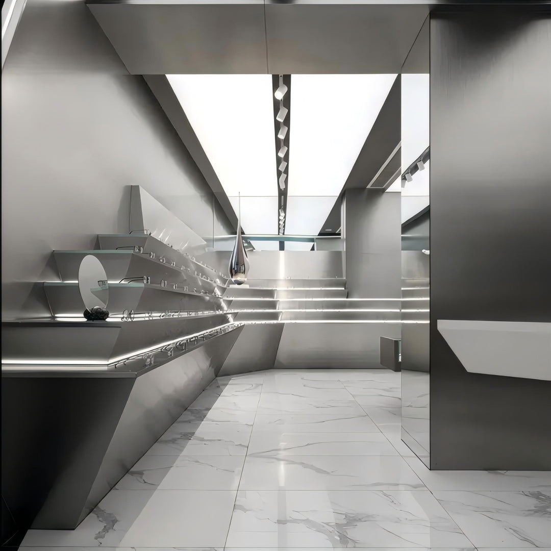 EcoChar decorative wall panels applied in a modern commercial kitchen interior.