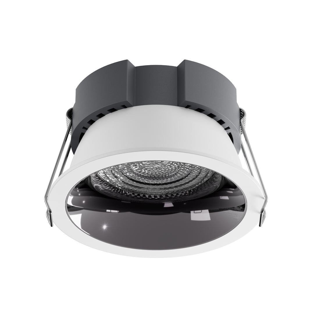 Essential Series architectural LED downlight with a gunmetal reflector for contemporary residential, hospitality and commercial lighting projects.