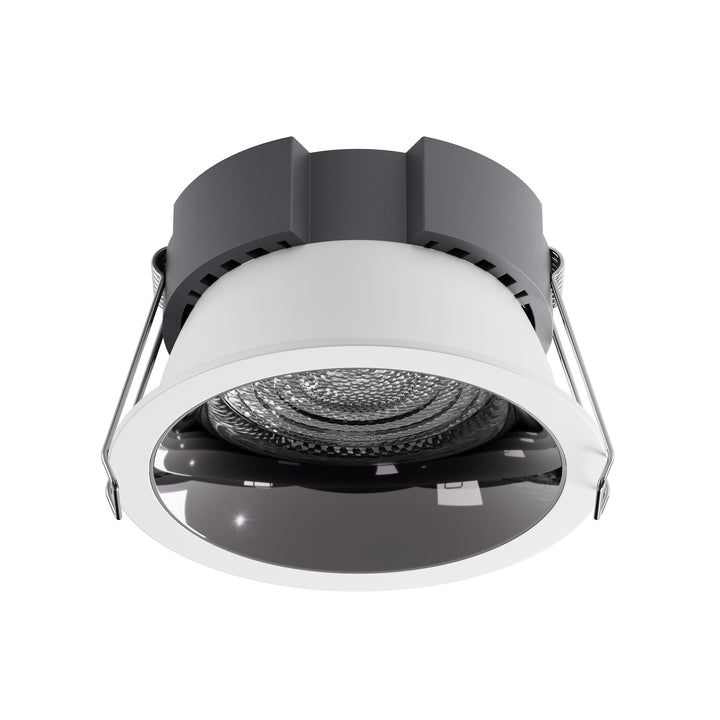 Essential Series architectural LED downlight with a gunmetal reflector for contemporary residential, hospitality and commercial lighting projects.
