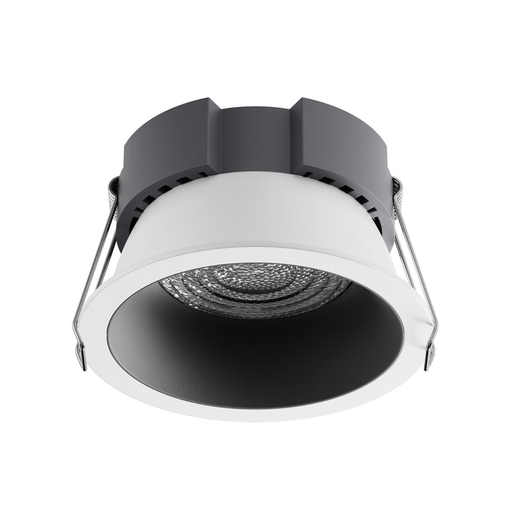 Essential Series architectural LED downlight with a matte black reflector, delivering comfortable low-glare general lighting for modern architectural interiors.