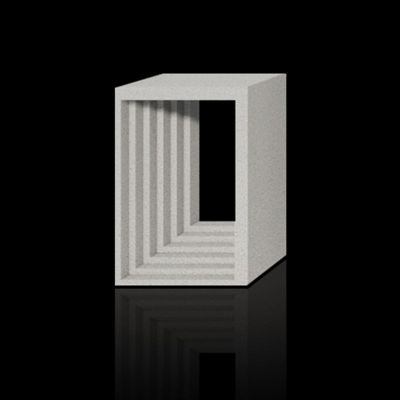 Deep frame foam ceramic block used for 3D architectural wall features