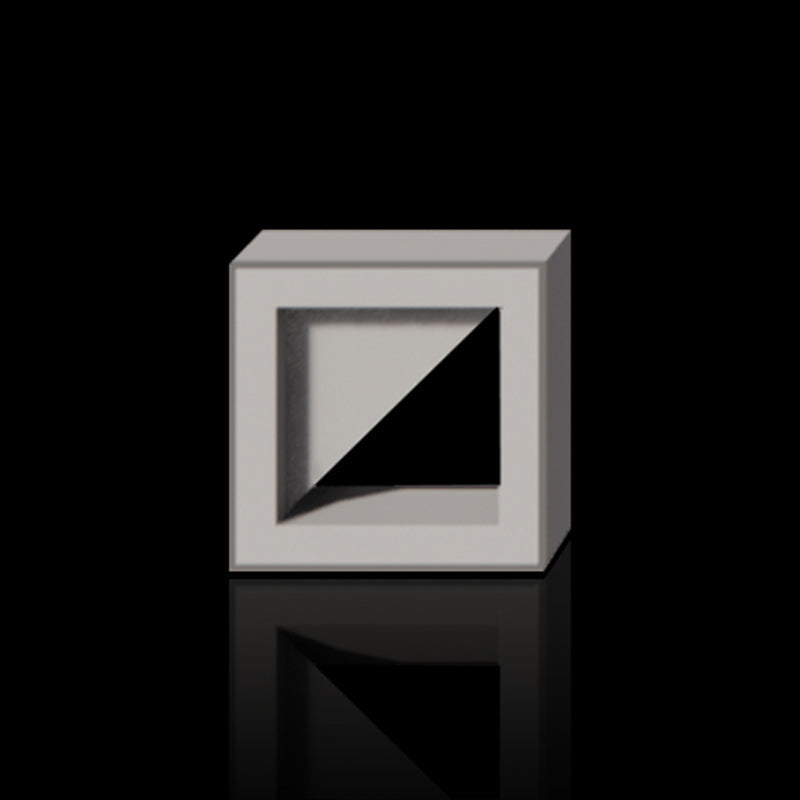 Foam ceramic wall block with diagonal cut design for architectural feature walls