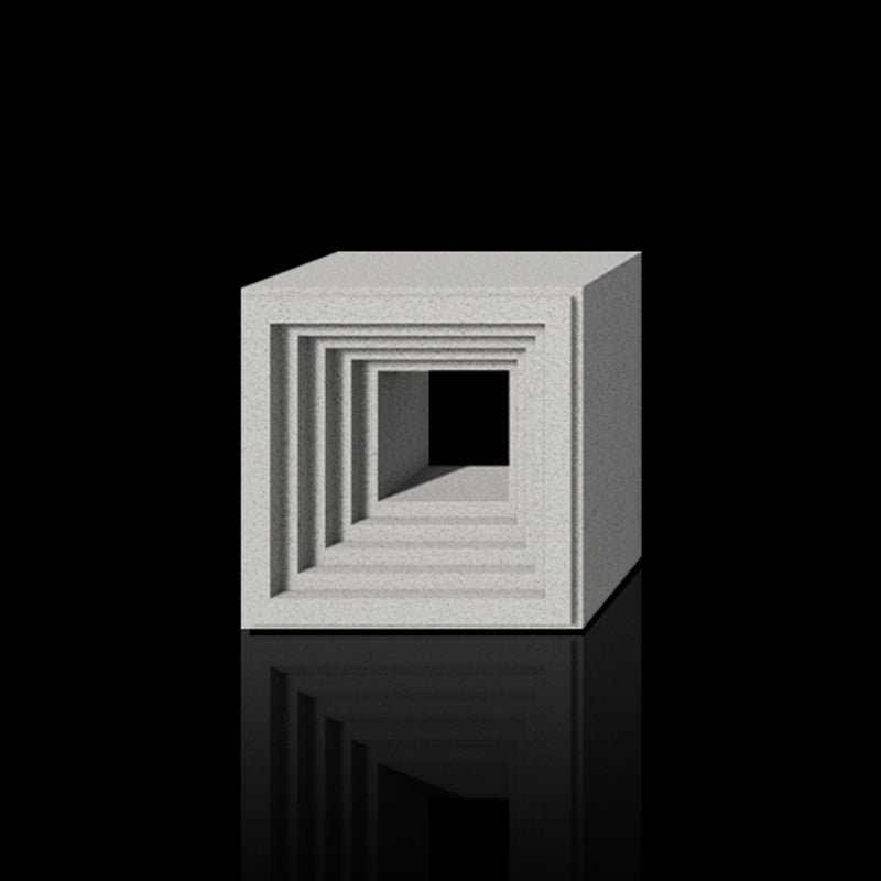 Layered foam ceramic square block for 3D architectural wall design