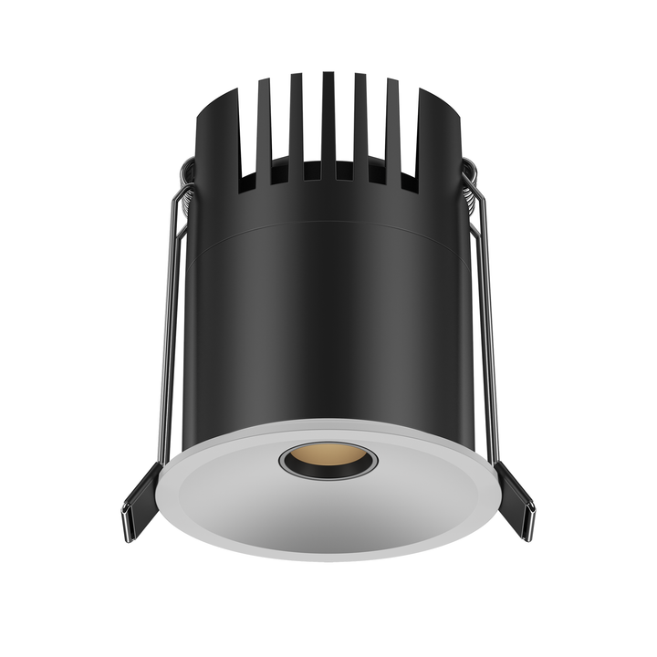 FOCUS 55 pinhole architectural downlight featuring a deep recessed 10 mm aperture for precision architectural lighting.