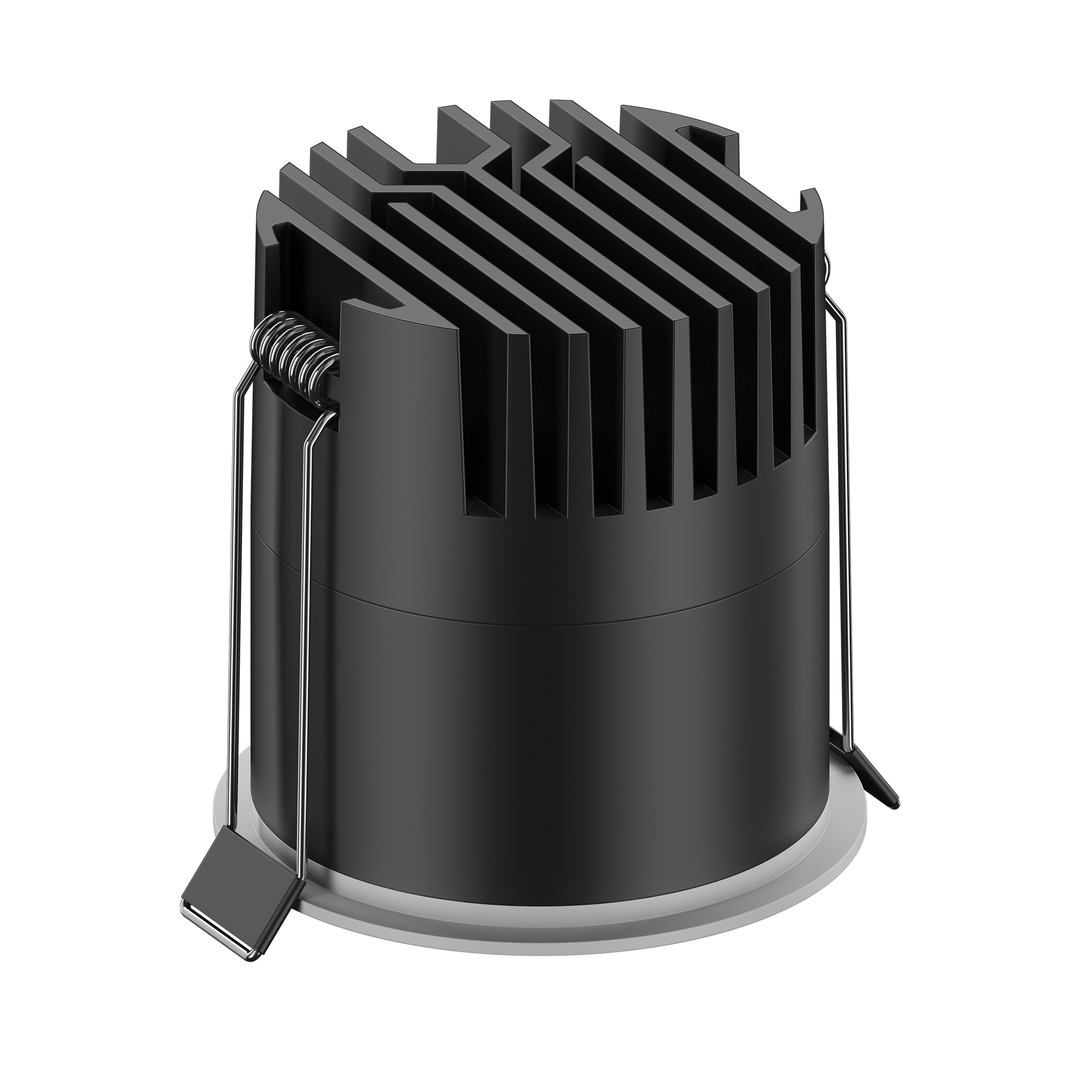 FOCUS Series architectural downlight featuring an integrated die-cast aluminium heat sink for efficient thermal management and long-term reliability.