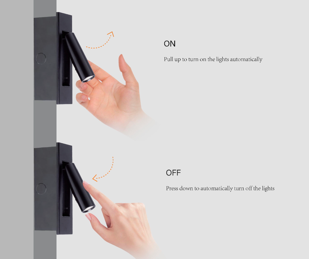installation guide showing grandview bedside reading light surface mounted black led reading lamp with adjustable head