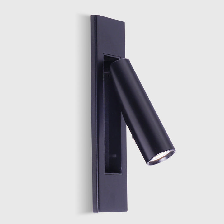 modern black grandview bedside reading light with adjustable led head wall mounted reading lamp for bedrooms hotel suites and contemporary interiors