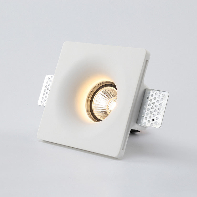 Gypsum 125 square trimless downlight with front access design for light source replacement
