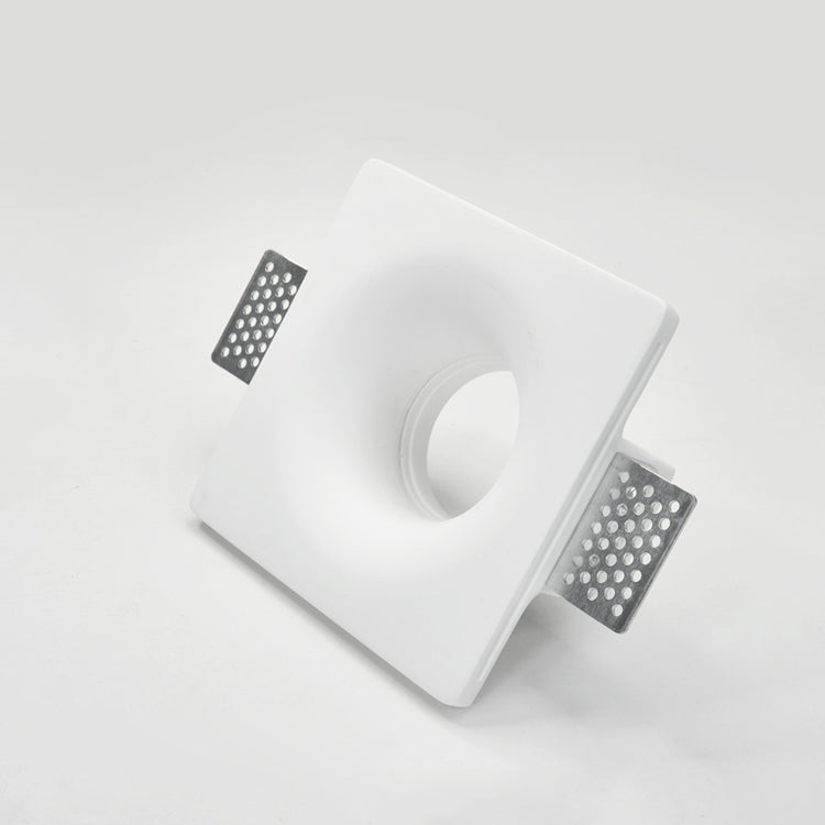 Square gypsum trimless downlight plaster-in design with clean architectural ceiling finish