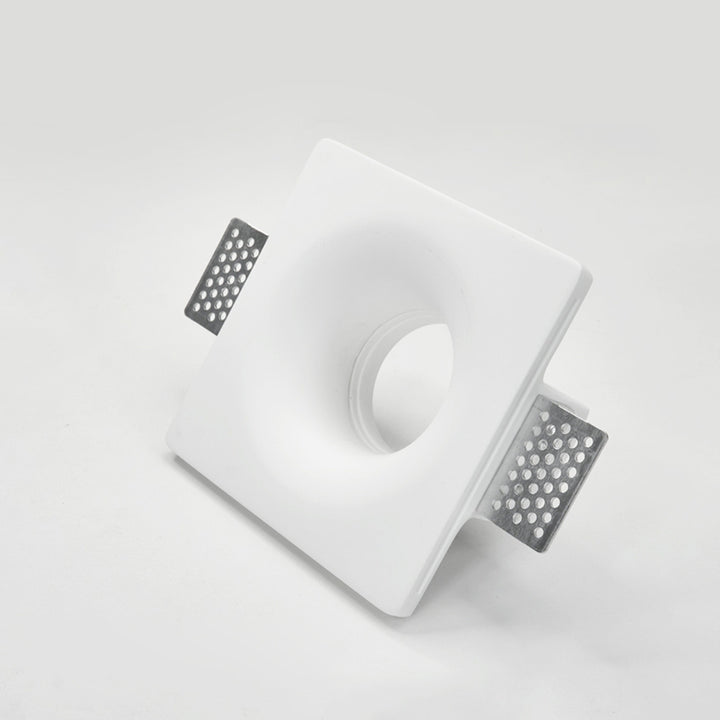 Square gypsum trimless downlight plaster-in design with clean architectural ceiling finish