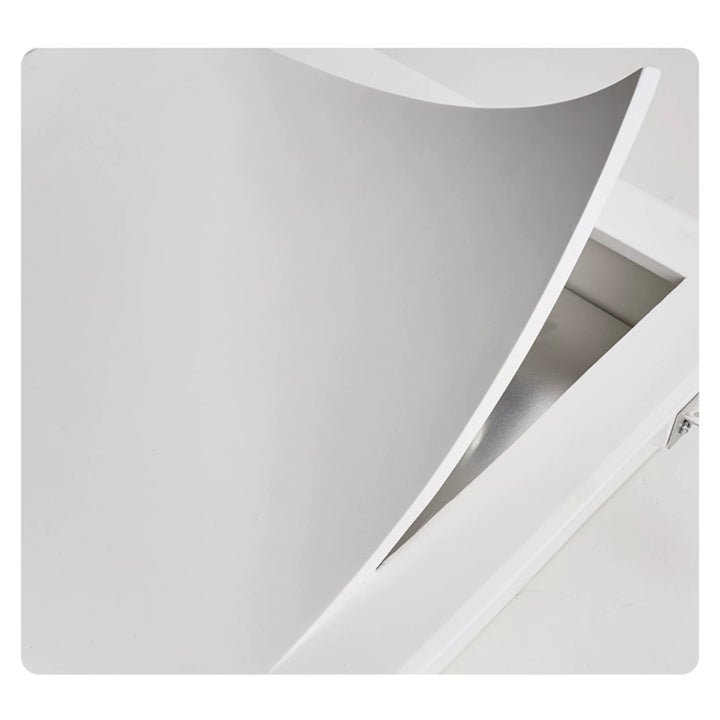 close up of gypsum tear wall light showing sculptural curved form and indirect LED illumination