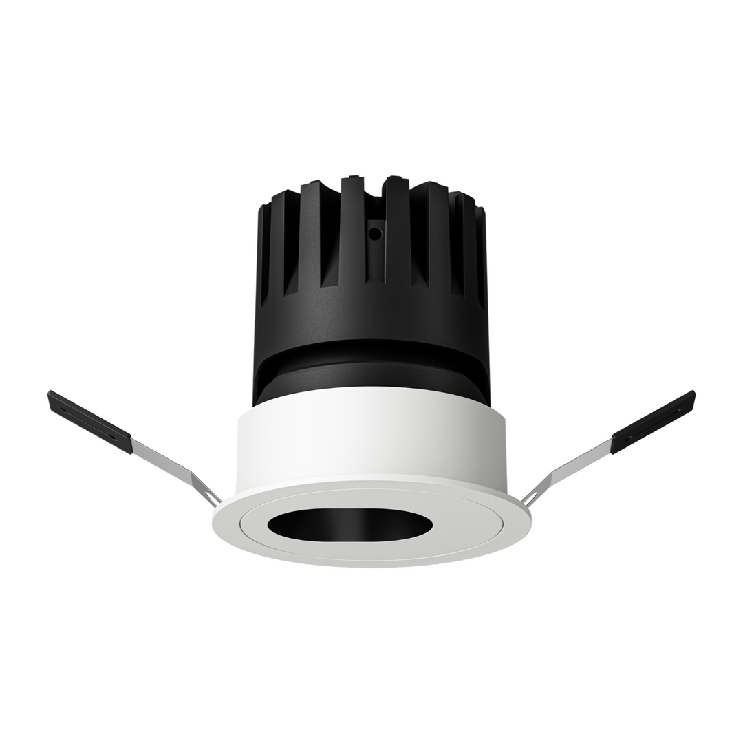 Adjustable recessed LED accent downlight with pivot and rotation for architectural interior lighting