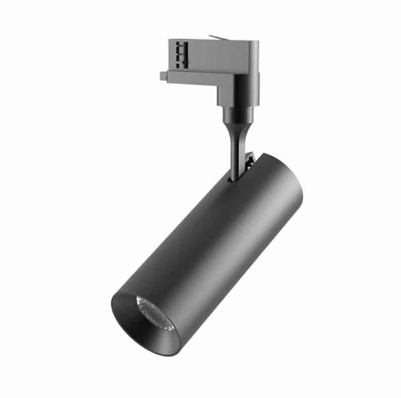 High CRI LED track light for home and retail lighting applications, black adjustable LED track spotlight with Ø66mm head delivering clean and consistent illumination