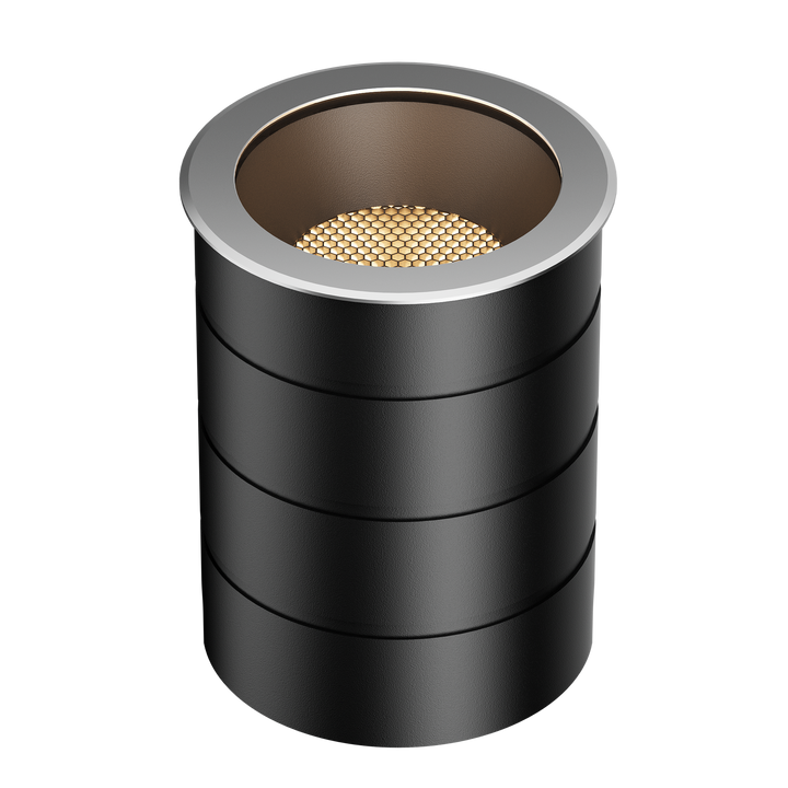 High-power in-ground LED uplight body for outdoor installation