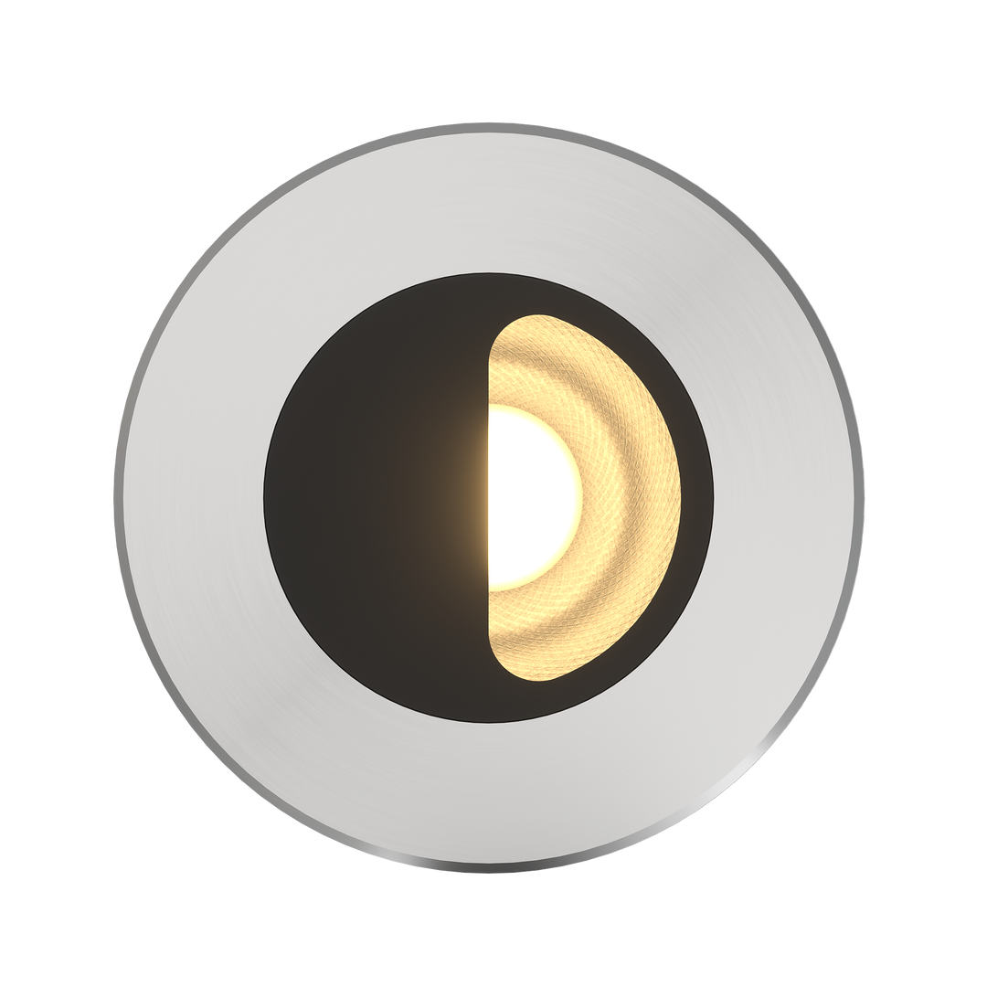 In-ground LED wall washer with asymmetric light distribution