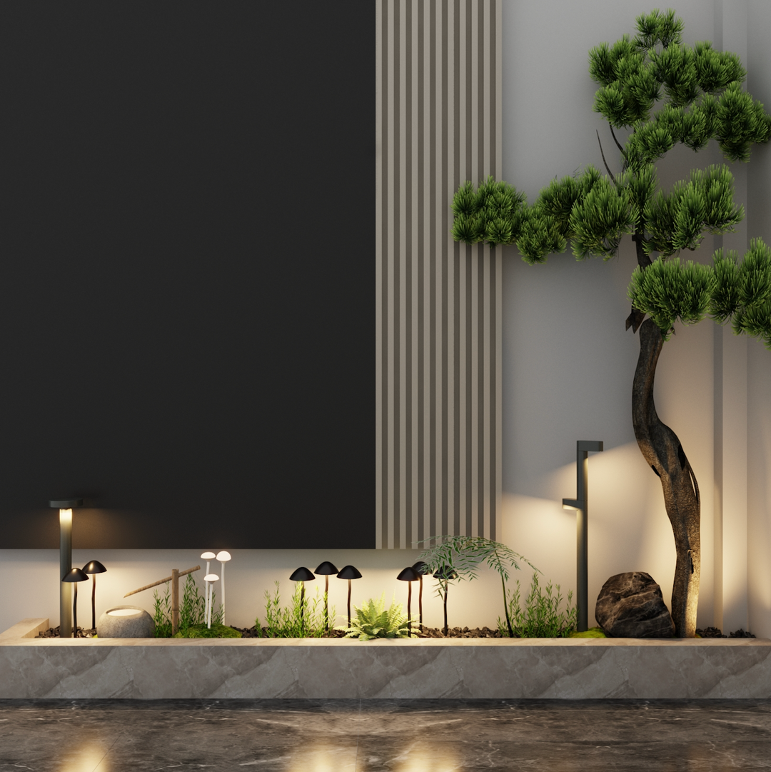 LED bollard light IP65 used for garden and pathway lighting in modern outdoor landscape