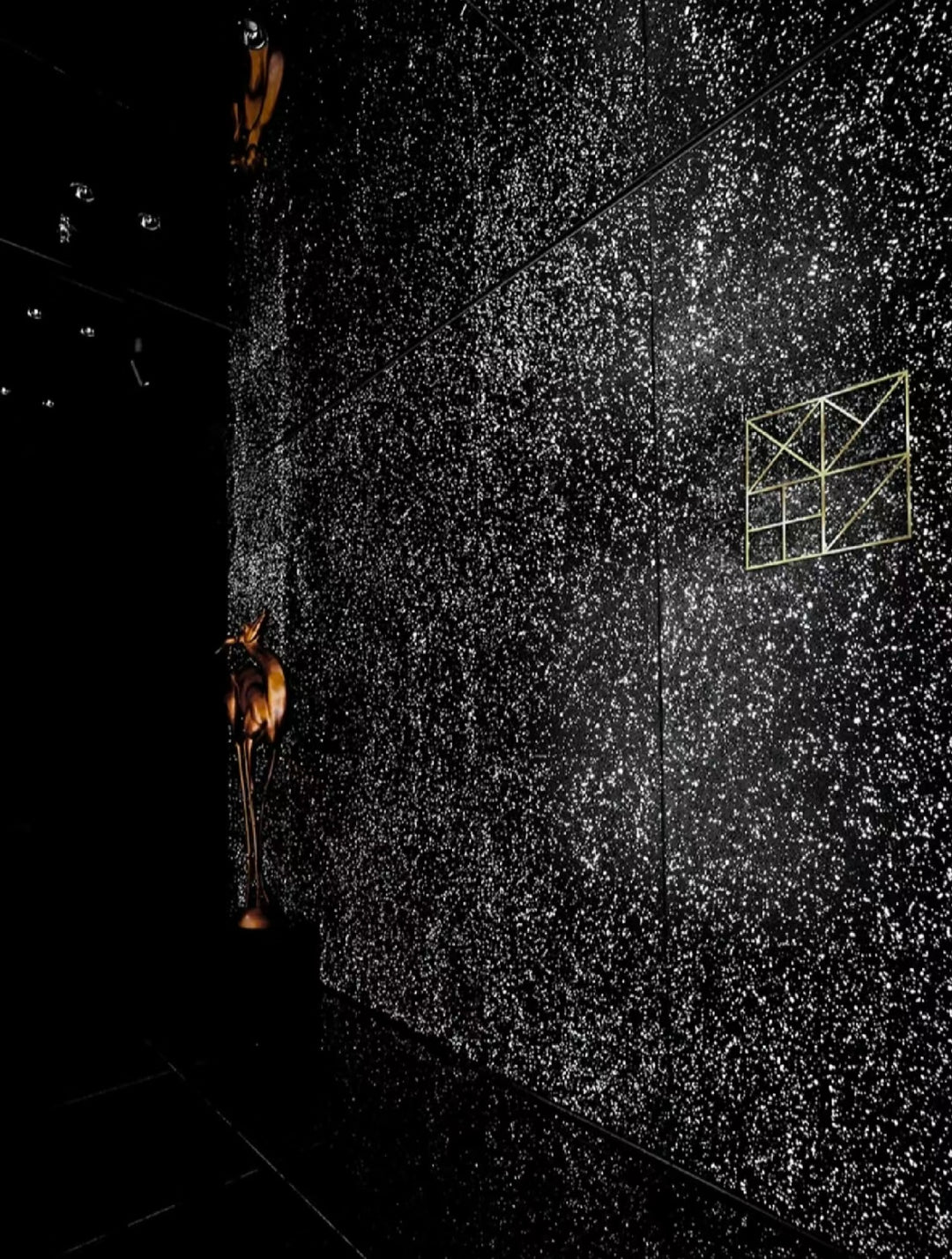 Light transmitting concrete wall panel used in modern interior design