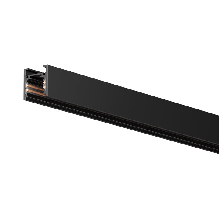 Low-profile surface-mounted magnetic track profile in black aluminium for DC48V magnetic lighting systems – 803 Pro