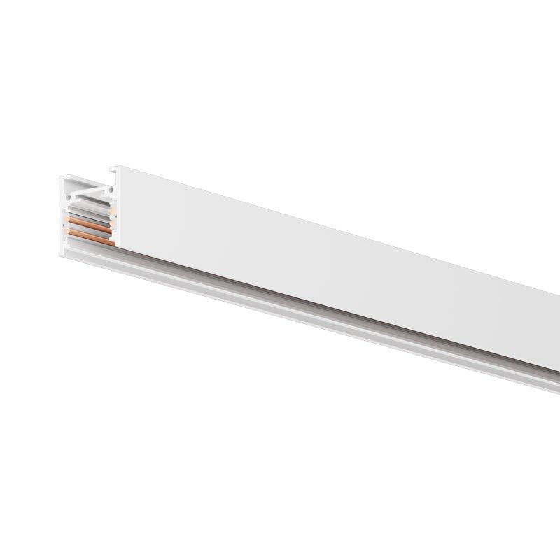 Slim white aluminium surface-mounted magnetic track profile designed for compact ceiling lighting layouts – 803 Pro