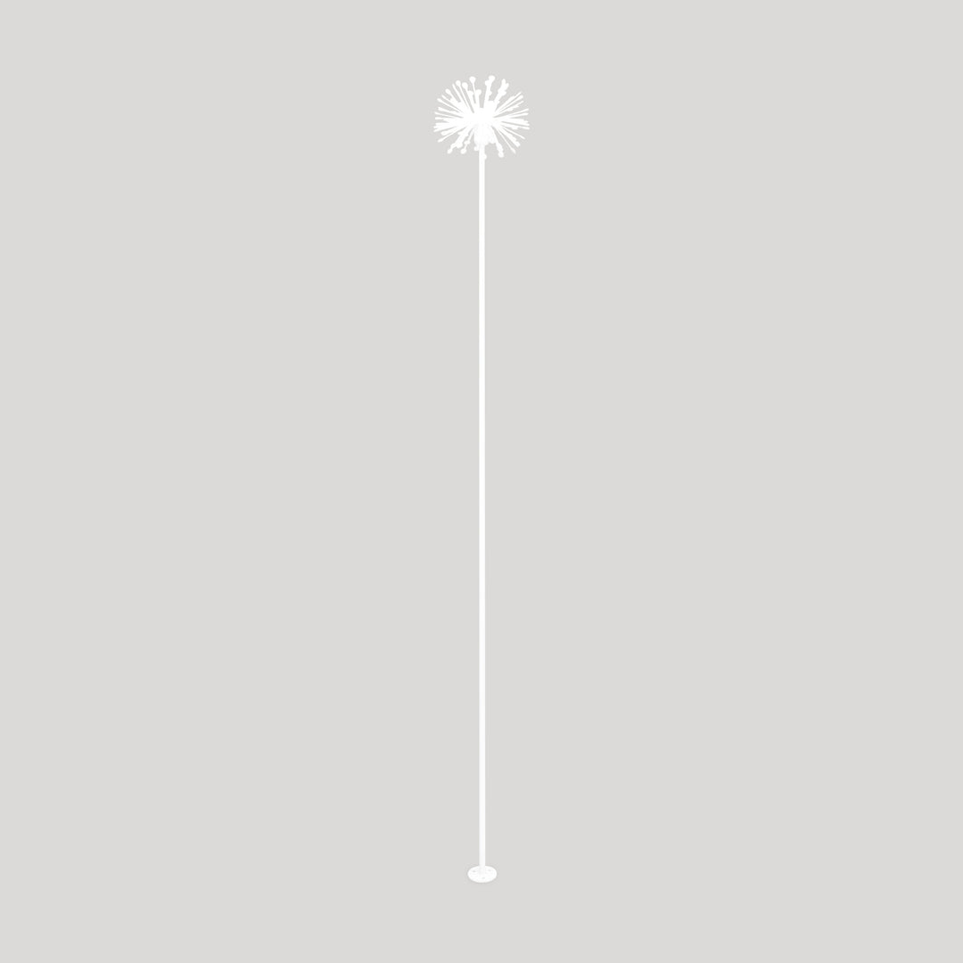 White finish dandelion spike light designed for decorative outdoor landscapes