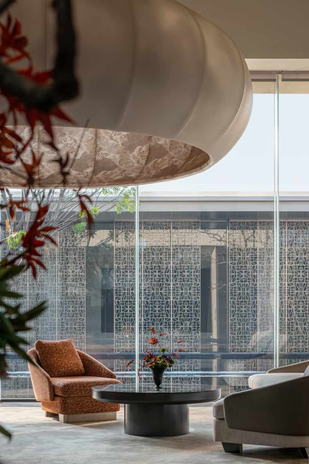 Lucretia Lighting Celestial Cloud bespoke pendant light shown in a close-up detail highlighting its sculptural cloud-like form and refined custom lighting