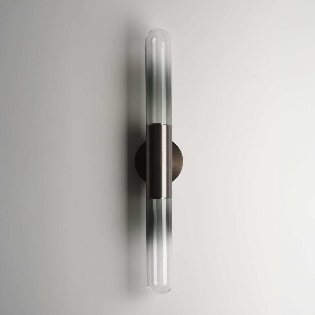 Smoky grey crystal wall light Crystal Capsule 820 modern LED wall lamp for architectural lighting hallways bedrooms and living areas