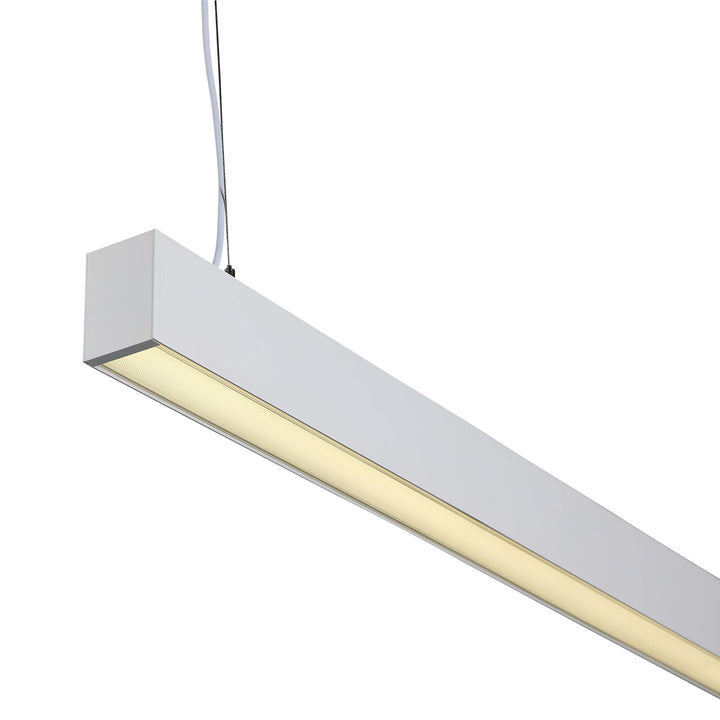 Endless 6588 white LED linear light in 65×88mm profile showing direct–indirect lighting for premium architectural interiors