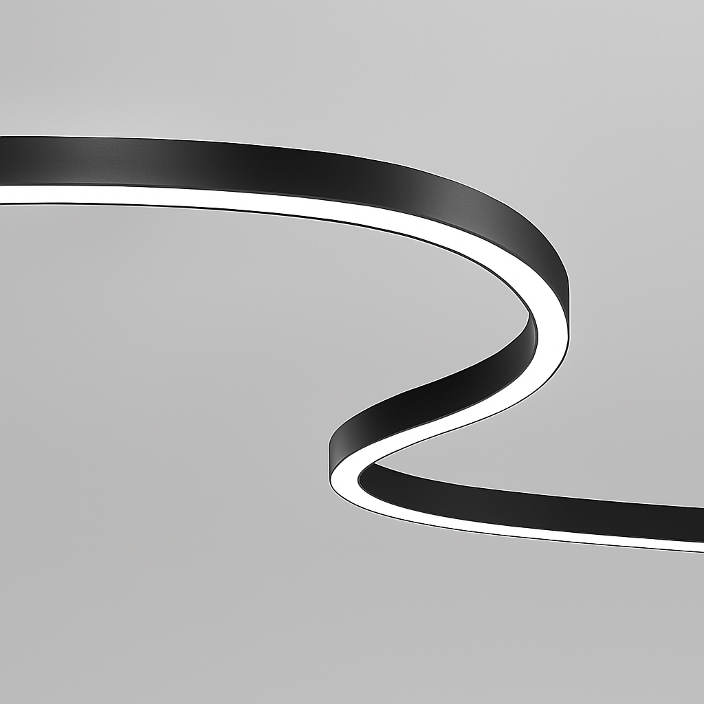 FlexCurve 25H architectural curved LED linear light by Lucretia Lighting for seamless ceiling design