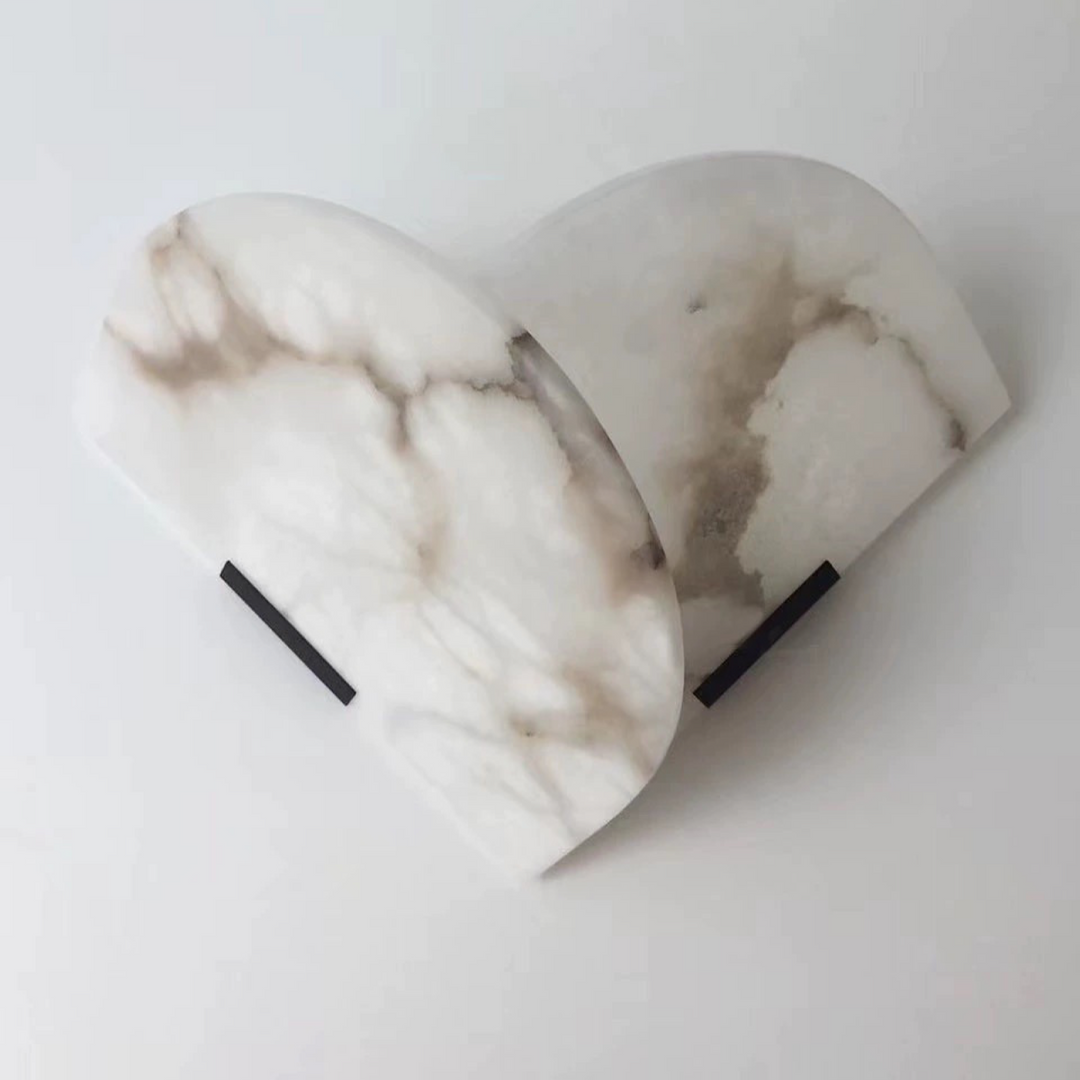 Marbella Alabaster Wall Lamp modern LED wall light with natural stone veining for living room hallway bedroom interior lighting