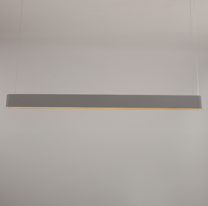 minimalist Ova Linear Pendant Light by Lucretia Lighting featuring matte aluminium and soft downward lighting
