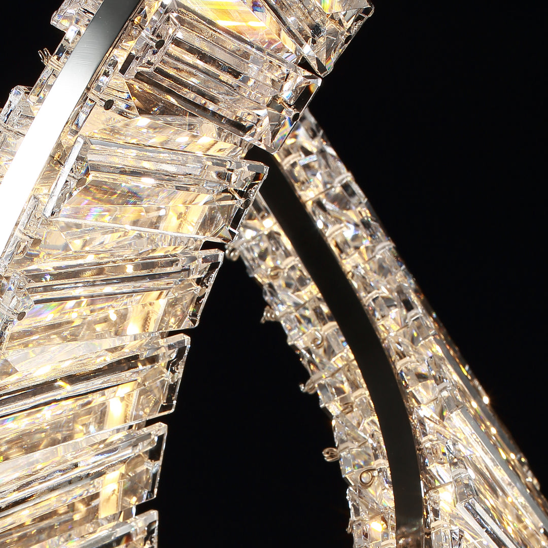 Lucretia Lighting Pharaoh Luxus crystal chandelier detail bespoke LED light feature for luxury residential and commercial projects