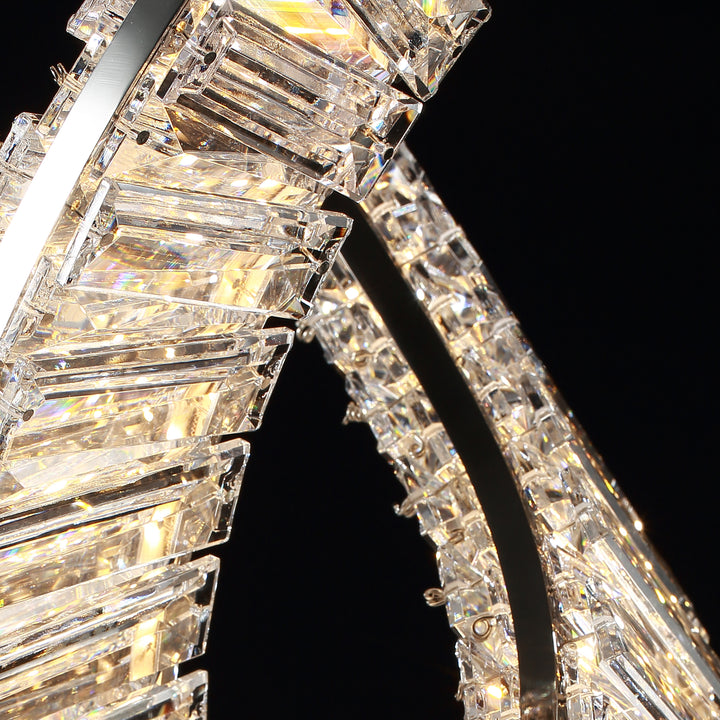 Lucretia Lighting Pharaoh Luxus crystal chandelier detail bespoke LED light feature for luxury residential and commercial projects