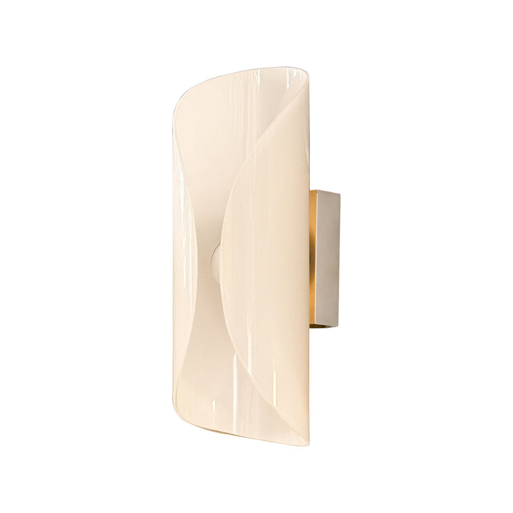 Solvia B1 amber glass wall light sculptural designer wall lamp for modern interior lighting